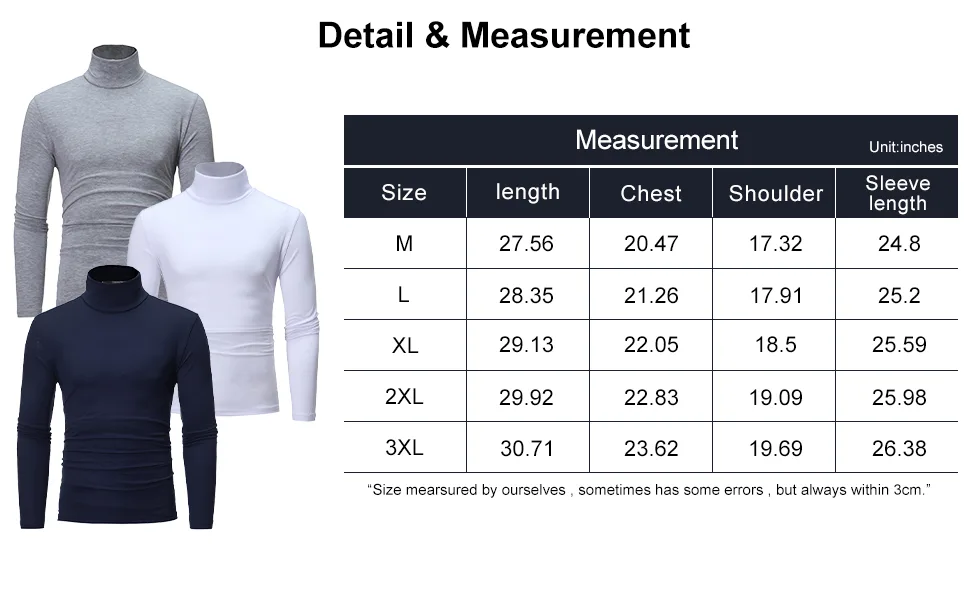 Men's Turtleneck Top Slim Fit Solid Base Sweater Casual Long Sleeve Underwear Tops Male Cozy Breathable Blouse T-Shirt Black Medium - men turtle neck shirt