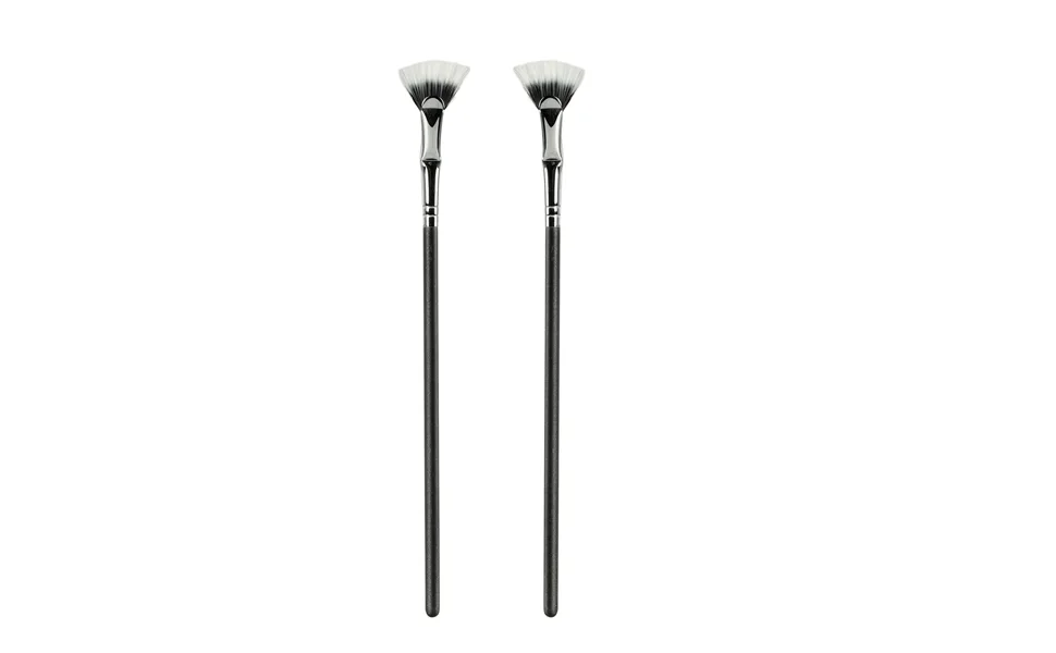 TEONEI Fan Mascara Brushes Eyelash Eyebrow Brush Makeup Brush Eye Lashes Makeup Tools Eyelash Brush Eyebrow Brush Eye Shadow Brush,2Pcs(Bent) - Angled Fan Shaped Eyelash Brush