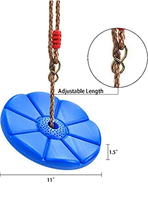 Sutekus Disc Swing Daisy Disc Swing Monkey Swing Rope Plastic Tree Swing (Red) - product information 3