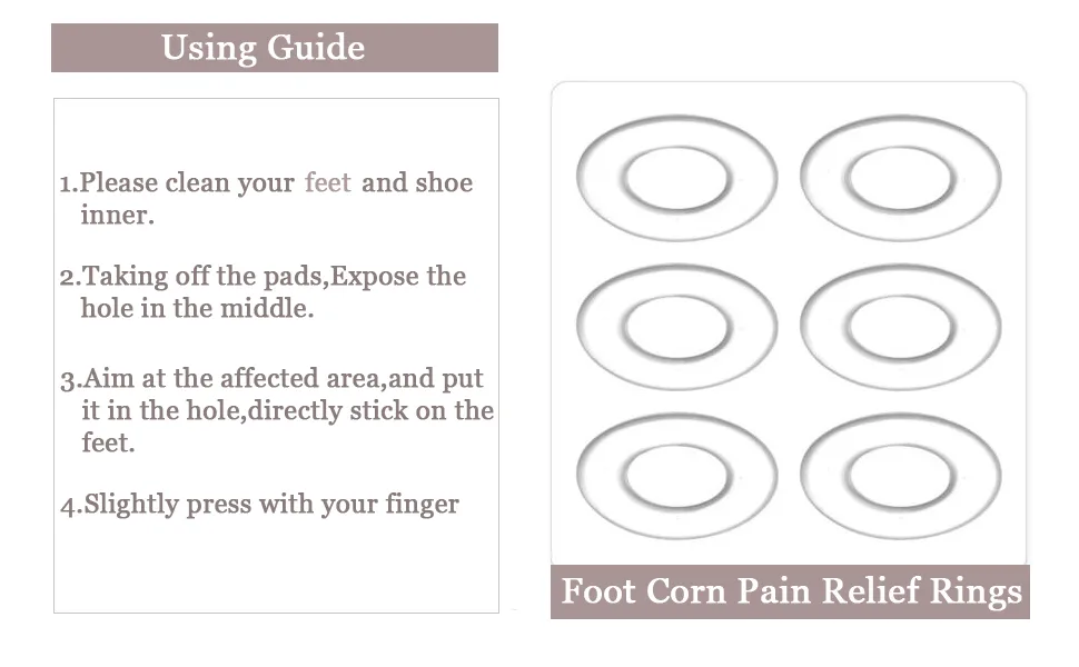 6Sheets(36PCS) Clear Gel Oval Foot Corn Rings Gel Cushions Pads Caps Remover Shoes Stick Foot Protector Self Adhesive Back Heel Sticker - details