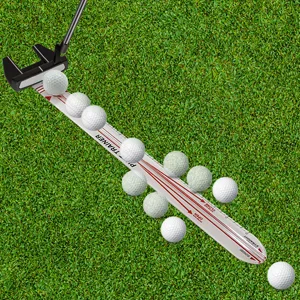 XINGGM Golf Putting Alignment Training Aid for Putting Green | Indoor & Outdoor Golf Putting Trainer,Come with Golf Ball & Putting Ring Plastic Putting Alignment Rail - hse77