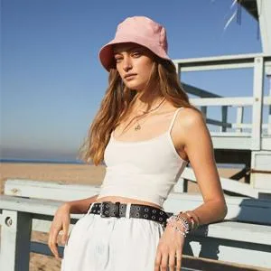 Sydbecs Bucket Hat for Women Men, Reversible Cotton Summer Sun Beach Cap Solid Color Style White - product information 5