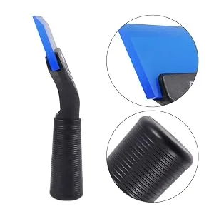 FOSHIO Small Squeegee with 5 Inch Dark Blue Rubber Blade Mini Wiper Window Tinting Tools for Mirror Glass Window Cleaner with Non-Slip Handle Pure Blue - bathroom squeegee for shower, glass cleaner tool, shower glass squeegee, window cleaner squeegee