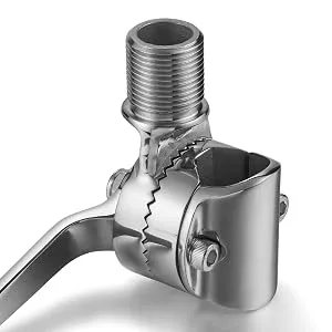 ZOMCHAIN Marine VHF Antenna Mounts, Ratchet Mount, 316 Stainless Steel Adjustable Base Mount for Boat (Clamp-on Antenna) - product information 2