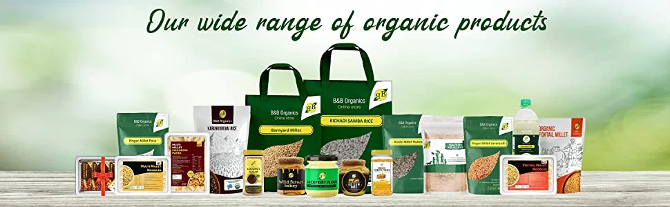 B&B Organics Pearl Millet (Bajra/Kambu) (500 g / 1.1 pound) (Indian Millet | Gluten free | Whole grain | USDA Certified) - product information 1