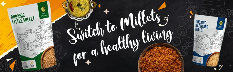 B&B Organics Pearl Millet (Bajra/Kambu) (500 g / 1.1 pound) (Indian Millet | Gluten free | Whole grain | USDA Certified) - product information 3