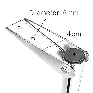 3 Step Telescoping Boat Ladder, Stainless Steel Extendable Boat Ladder 3 Step Dock Ladder for Pontoon Boat/Marine Yacht - size