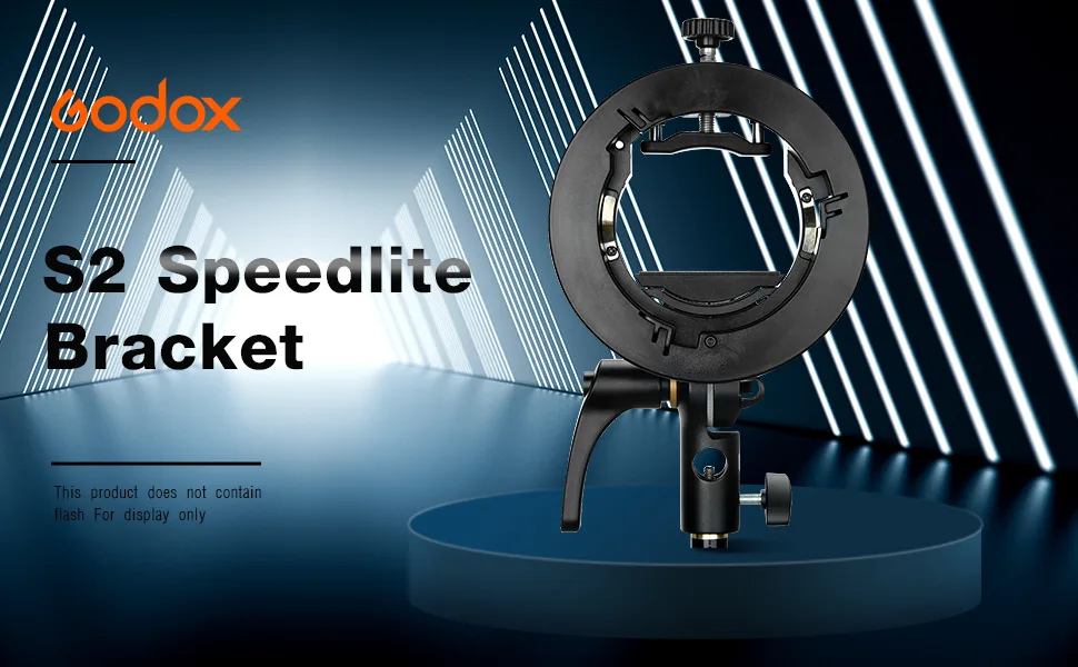 Godox S2 S-Type Speedlite Bracket Bowens Mount Holder for Godox V1 AD200Pro AD400Pro AD200 V860II TT685 TT600 TT350 Flash Strobe Speedlight - S2 speedlite bracket