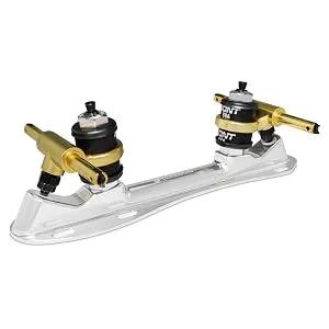 Bont Skates - Zeus Roller Skate Speed Plate - 7 Degree Action No Toe Stop Quick Release Clip Axles - 6061 Aluminum - Pair 165mm - bont roller zeus speed nts skate plate