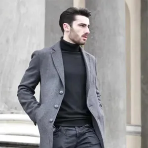 MAQUIDE Men's Casual Slim Fit Basic Tops Knitted Thermal Turtleneck Pullover Sweater Darkdrown Medium - product information 6