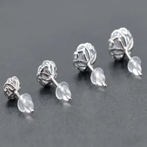 Earring Backs,Rubber Earring Backs for Studs/Droopy Ears,Earring Backs Rubber Plastic Earring Backs Flat Earring Backs Clear Earring Backs Earring Backings Earring Backs for Heavy Earring(100) 100 pcs 4mm - earring backs for droopy ears