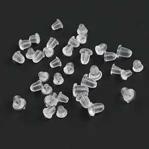 Earring Backs,Rubber Earring Backs for Studs/Droopy Ears,Earring Backs Rubber Plastic Earring Backs Flat Earring Backs Clear Earring Backs Earring Backings Earring Backs for Heavy Earring(100) 100 pcs 4mm - earring backs for studs