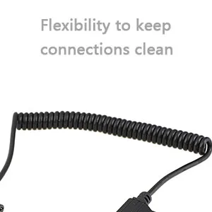 CAMVATE D-Tap to DC Barrel Coiled Cable for Atomos Monitor - 2399 - C2399-5