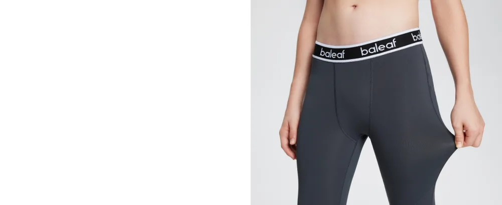 BALEAF Youth Boys'/Girls' Compression Pants Base Layer Yoga Leggings Sports Tights Running Workout Training X-Small Black-knees Updated - product information 21