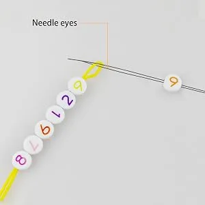 18 Pcs Beading Needles Set, 6Sizes Big Eye Beading Needles with Needle Bottle for Jewelry Making - Beading Needles