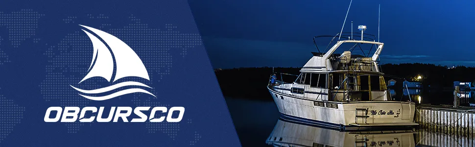 Obcursco LED Boat Navigation Lights, Boat Bow Light, Marine Boat Navigation lamp. Perfect for Pontoon, Skeeter, Power Boat and Skiff (Black) - Boat navigation light