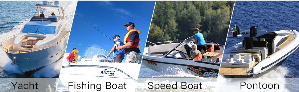 Obcursco LED Boat Navigation Lights, Boat Bow Light, Marine Boat Navigation lamp. Perfect for Pontoon, Skeeter, Power Boat and Skiff (Black) - Boat Navigation Light