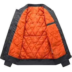 MAGNIVIT Men's Bomber Jacket Casual Fall Winter Military Jacket and Coats Outwear Black Large - product information 3