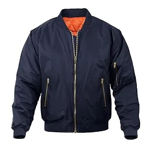 MAGNIVIT Men's Bomber Jacket Casual Fall Winter Military Jacket and Coats Outwear Black Large - product information 5