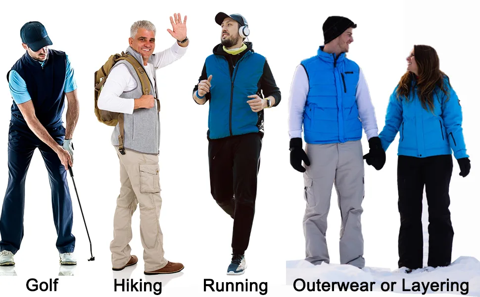 fit space Men's Lightweight Vest Softshell Sleeveless Windproof Jacket with Zipper Pcoket Cycling Travel Hiking Running Golf Black Large - mens vest