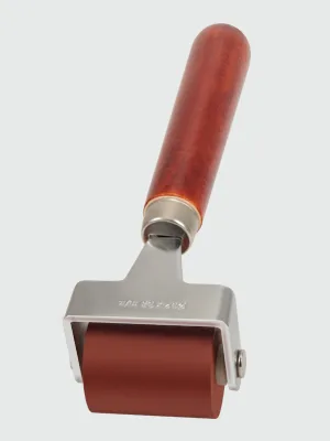 MyLifeUNIT Rubber Brayer, Brayer Ink Roller, Soft Rubber Brayer Roller with Wooden Handle - brayer