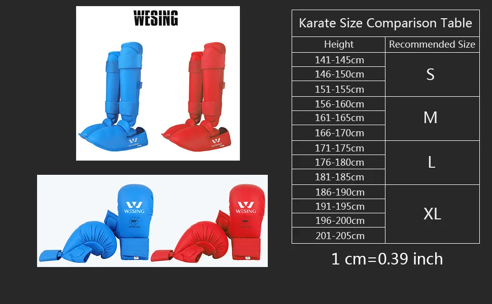 WESING Karate shin and Instep Guard Karate Gloves Approved by WKF blue X-Large - product information 10