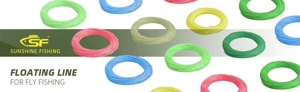 SF Fly Fishing Line Weight Forward Floating Line Welded Loop 100FT Without Spool Sky Blue-without Spool WF6F 100FT - product information 1