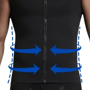 GSKS Compression Shirts for Men Body Shaper Slimming Shirts Shapewear with Zipper Style A--nude Large - SLIM WAIST
