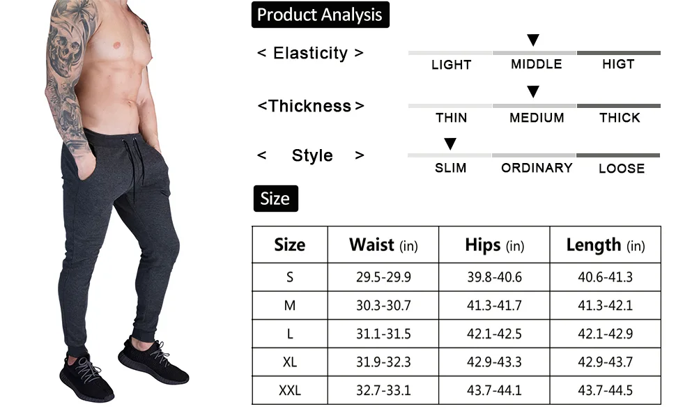 Wangdo Men's Slim Joggers Gym Workout Pants,Sport Training Tapered Sweatpants,Casual Athletics Joggers for Running Black Medium - product information 4