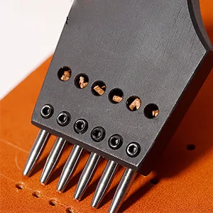 WUTA Removable Circle Leather Hole Punch Lacing Stitching Professional Working Hand Tool Kit Round Hole Puncher Craft Chisel Cutting Punches Kits 2nd Generation 5mm-(2+6) 2G 5mm-(2+6) - Removable Circle Leather Hole Punch