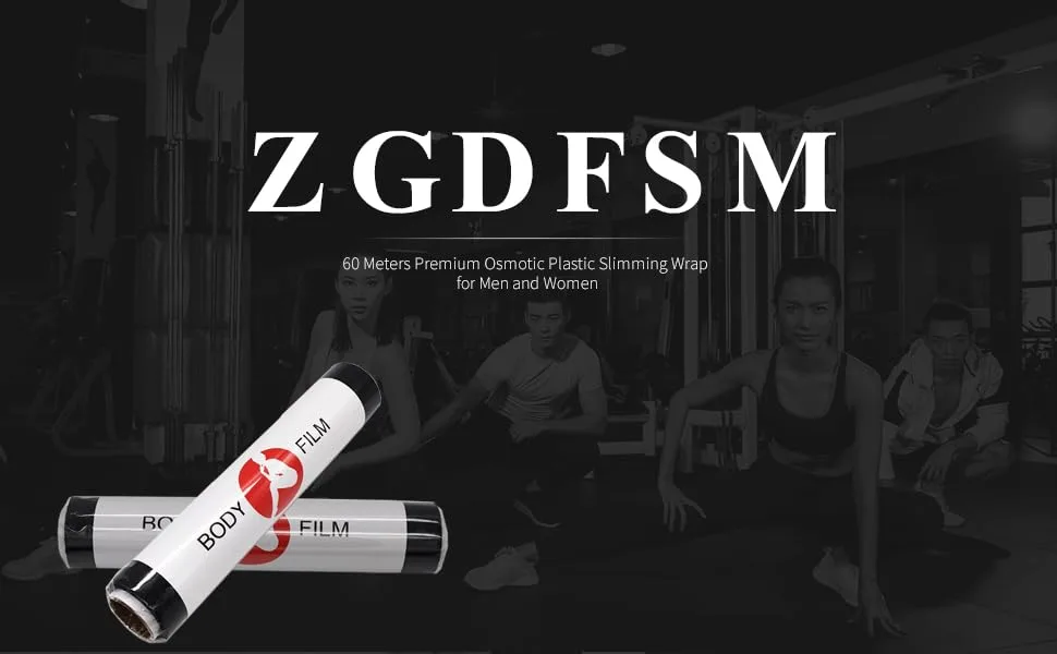 ZGDFSM 3 Rolls 60 Meters Premium Black Osmotic Plastic Slimming Body Wrap Film - product information 1