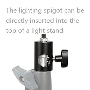 CAMVATE 16mm Light Pole Stand Head Mount with 1/4"-20 Thread Screw Adapter - 2296 - C2296-5