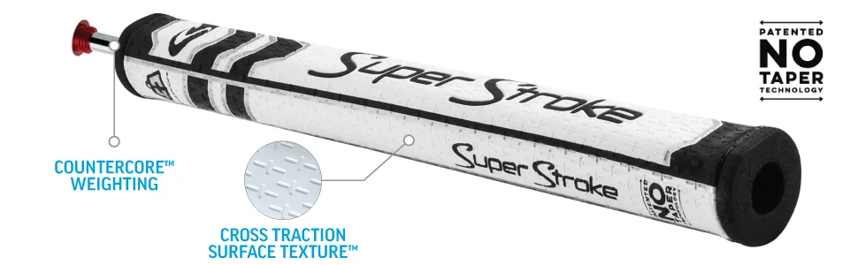 SuperStroke Slim 3.0 Slim 3.0 White/Black - superstroke countercore gold grip accessory non slip patented technology cross traction no taper