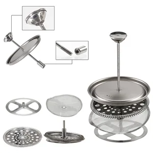 Lixada Titanium Pot Camping Titanium Coffee Cup Mug French Press Pot Coffee Maker Outdoor Camping Cooking Pot with Folding Titanium Spoon - product information 4