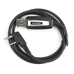 Baofeng Programming Cable for BAOFENG UV-5R/5RA/5R Plus/5RE, UV3R Plus, BF-888S, 5R EX, 5RX3, GA-2S 39 Inch Black - cable