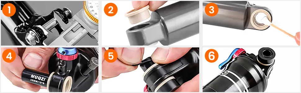 YEENOR DU bicycle shock absorber bushing protective sleeve M8mmx22/24/50mm Rear Shock Bushing soft tail frame fit for Fox RockShox Marzocchi DVO DNM M8*22mm - product information 4