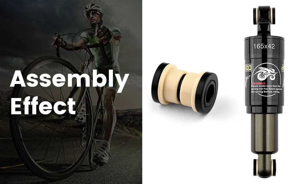 YEENOR DU bicycle shock absorber bushing protective sleeve M8mmx22/24/50mm Rear Shock Bushing soft tail frame fit for Fox RockShox Marzocchi DVO DNM M8*22mm - rear shock