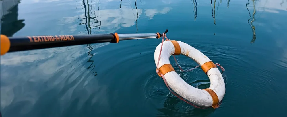 Boat Hook for Docking with Telescoping Extension Pole // Durable, Floating, Lightweight and Sturdy Telescoping Boat Hook Pole // the Ultimate Boat Pole for Docking, Push-Pull and Boating 12 Feet - boat hook