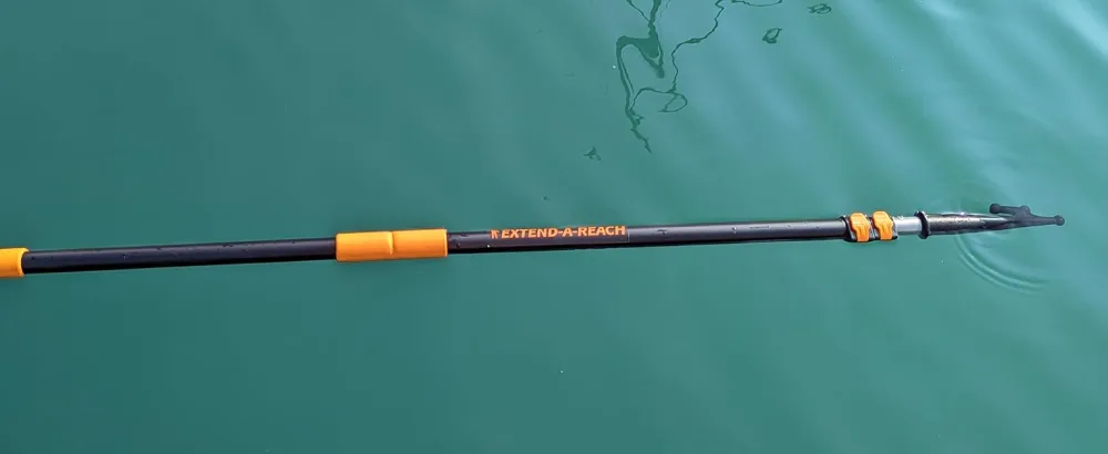 Boat Hook for Docking with Telescoping Extension Pole // Durable, Floating, Lightweight and Sturdy Telescoping Boat Hook Pole // the Ultimate Boat Pole for Docking, Push-Pull and Boating 12 Feet - boat pole for docking