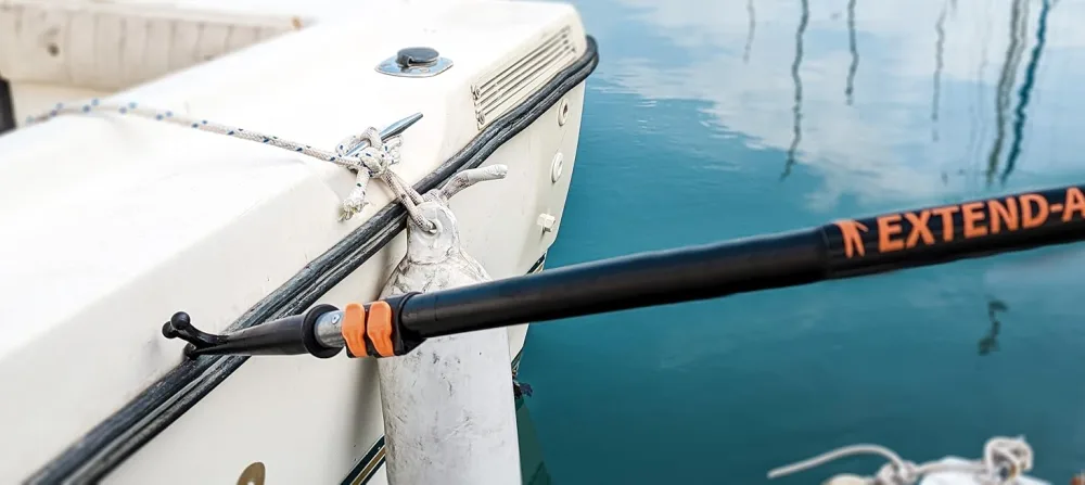Boat Hook for Docking with Telescoping Extension Pole // Durable, Floating, Lightweight and Sturdy Telescoping Boat Hook Pole // the Ultimate Boat Pole for Docking, Push-Pull and Boating 12 Feet - telescoping boat hook