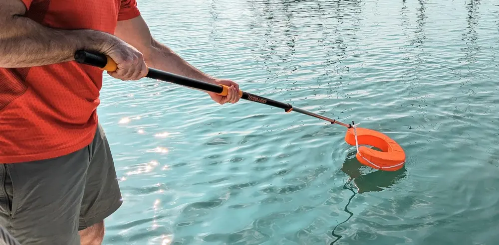 Boat Hook for Docking with Telescoping Extension Pole // Durable, Floating, Lightweight and Sturdy Telescoping Boat Hook Pole // the Ultimate Boat Pole for Docking, Push-Pull and Boating 12 Feet - telescoping boat hook pole