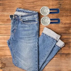 10 Pcs Expander Button for Extender Jeans Pants Collar, 5 Styles Pants Waist No Sew Instant Silicone Extender Button for Men and Women - Pant Button Extenders