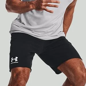 Under Armour Men's Rival Terry Shorts Pitch Gray Full Heather (012)/Onyx White Large - RIVAL TERRY SHORTS
