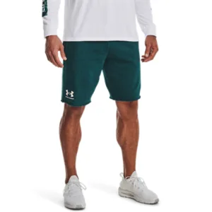 Under Armour Men's Rival Terry Shorts Pitch Gray Full Heather (012)/Onyx White Large - RIVAL TERRY SHORTS