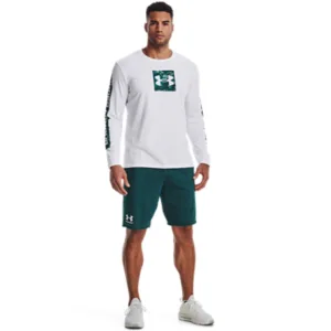 Under Armour Men's Rival Terry Shorts Pitch Gray Full Heather (012)/Onyx White Large - RIVAL TERRY SHORTS