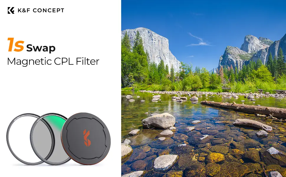 K&F Concept Magnetic 77mm Circular Polarizers Filter Kit (Magnetic Polarizing Filter + Adapter Ring + Lens Cap) -28 Multi-Layer Coatings (Nano-X Series) - product information 12