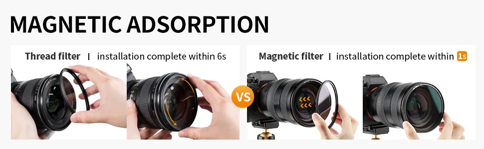 K&F Concept Magnetic 77mm Circular Polarizers Filter Kit (Magnetic Polarizing Filter + Adapter Ring + Lens Cap) -28 Multi-Layer Coatings (Nano-X Series) - product information 18