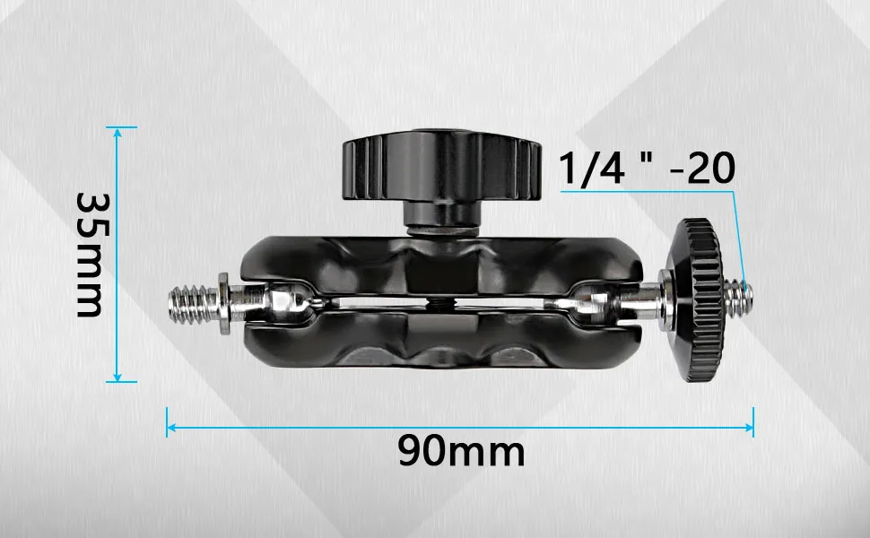 CAMVATE Universal Magic Arm with 1/4"-20 Thread(Black,2 Pieces) - 2080 - C2080-2