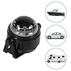 Multi-purpose Compass for Car Dashboard, Marine Compass for Boats Dash Mount for Boat Caravan Truck(black) - voyager bracket mount compass