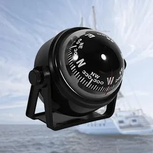 Multi-purpose Compass for Car Dashboard, Marine Compass for Boats Dash Mount for Boat Caravan Truck(black) - voyager bracket mount compass